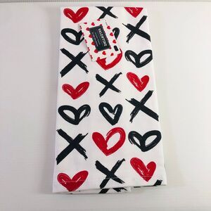 St. Valentine's Day Kitchen Towel Hearts & XOs 100% Cotton